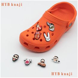 Shoe Parts & Accessories Hybkuaji Bad Bunny Charms Wholesale Shoes Decorations Pvc Buckles For 170-77-86 Drop Delivery Dhruf