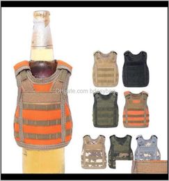 Handle Drinkware beverage Koozie Military Molle Mini Vest Cooler Sleeve Adjustable Shoulder Straps Beer Er Bar P9395223