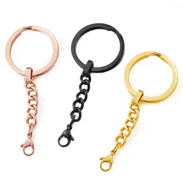 Keychains Stainless Steel Key Chain Metal Rings For Locket And Pendant Different Colour Vacuum Plating