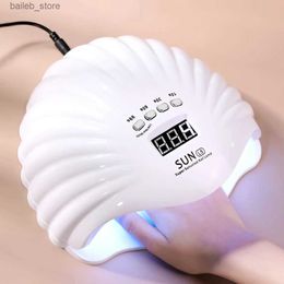 Nail Dryers Powerful UV Automatic Induction Nail Dryer White Shell Cabin Photo Machine Gel Nails Polish Manicure Tools With Y240419322C