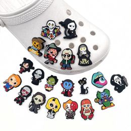 Anime Halloween horror sally Jack killer The Nightmare Before Christmas cartoon charms shoe accessories pvc decoration buckle soft rubber clog charms