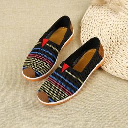 Casual Shoes Zapatos De Mujer Women Round Toe Multi Colour Spring Slip On Anti Skid Loafers Lady Fashion Comfort El Work E1212