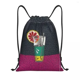 Shopping Bags Lemon Squash Yayoi Kusama Abstract Art Drawstring Backpack Sports Gym Bag For Women Men Sackpack