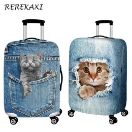 Accessories Suitcase Elastic Case Cover 3D Cat Luggage Protection Covers 1832Inch Baggage Trolley Trunk Dustproof Cover Travel Accessories