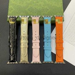 Luxury Brand PU Leather Strap For Apple Watch Band 38mm New Watchs Strap Wristband For Iwatch 8 7 6 5 4 SE Ultra 2 Watchband ice Colours