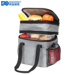 Bags Denuoniss Foldable Insulated Cooler Bag with Shoulder Strap Large Size Refrigerator Bag 100% Leakproof Vacation Beach Beer Bag