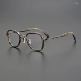 Sunglasses Frames Ultralight Square Optical Eyeglasses Men Women Vintage Titanium Acetate Myopia Glasses Frame Korean Eyewear
