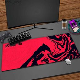 Mouse Pads Wrist Rests Mousepad Home XXL New Large Mouse Mat MousePads Red Topographic Art Office Laptop Carpet 100x55cm Desktop Mouse Pad Mouse Mats Y240419