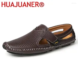 Casual Shoes Fashion Men Designer Loafers Breathable Sneakers Man Summer Sandals Male Moccasins Hollow Out Driving