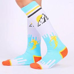 Sports Socks Ski Stretchy Sweat-absorbing Lightweight Winter Skiing Snowboarding Skating Hiking Wide Application