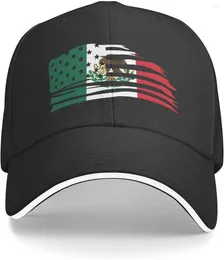 Ball Caps Mexican American Flag Combination Adjustable Trucker Hat