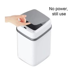 13L Smart Dustbin Kitchen Trash Can Bathroom Touch Trash Can with Lid Waste Bin Recycling Bin Car Trash Can