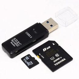 2 IN 1 Card Reader USB 3.0 Micro SD TF Card Memory Reader High Speed Multi-card Writer Adapter Flash Drive Laptop Accessories