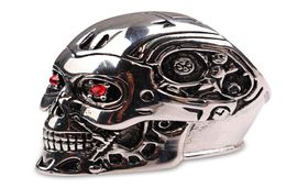 New High Quality Steampunk Biker Terminator Mask SKull cool Halloween Accessories Men Rings Retro Red crystal Jewelry4778651