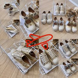 Casual Shoes Designer Shoes Womens Platform Trainers Sneakers Gold Silver lace up Velcro size 36-40 Classic Comfortable GAI golden white