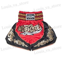 Men's Shorts Professional boxing relay mens and womens embroidery MMA shorts combat Taekwondo training relay childrens boys and girls Muay Thai pants T240419