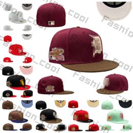 Unisex Ready Stock Fitted Caps Letter Hip Hop Baseball Hats Adult Cotton Flat Closed Bucket Hat Logo Outdoor Sports Closed Mesh Cap Size 7-8 948