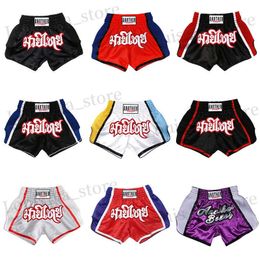 Men's Shorts Muay Thai shorts breathable mens boxing pants fighting Taekwondo shorts childrens boys and girls martial arts fighting uniforms T240419