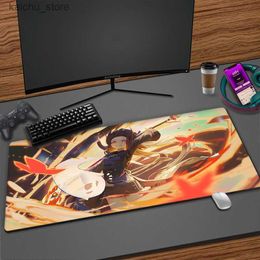 Mouse Pads Wrist Rests Genshin Impact Large Mouse Pad Pc Gamer Desk Mat Gaming Accessories Keyboard Deskmat Laptop Anime Mousepad 900x400mm DeskmaEXPI