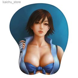 Mouse Pads Wrist Rests Kazama Asuka Tekken Anime 3D Mouse Pad Wrist Rest Desk MousePad Mat Gamer Accessory Y240419