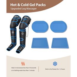 Leg Massager with Air Compression and Cold Therapy for Circulation and Pain Relief - 3 Modes, 3 Intensities, Continuous Compression Device for Full Leg Relief