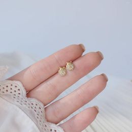 Stud Earrings Romantic Gilded Cute Kitten Korean Exquisite Jewellery Zircon Women's Girl Dating Accessories