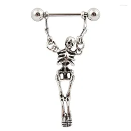 Chains Skull And Breast Ring Anti-allergy Stainless Steel Rod Body Piercing Sexy Nightclub Jewelry Simple Elegant Fashion