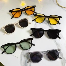 Sunglasses Retro 2024 Classic Vintage Square Women Oversized Men Black Luxury Sun Glasses UV400