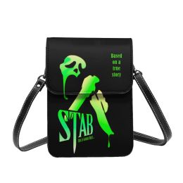 Bags Stab Film Scream Shoulder Bag Modern Art Aesthetic Leather Work Mobile Phone Bag Student Bulk Bags