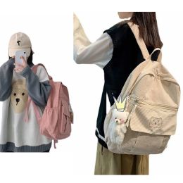 Bags Student Cut Tuition Bags Backpack Stationery Shoulderbag Portable Flannel Storage Shopping Case Handbag Children School Supply