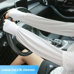 Knee Pads Summer Loose Sunscreen Driving Ice Silk Sleeve Female Long Length UV Protection Arm Glove Sun-protective
