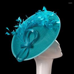 Headpieces Feather Fascinator Hat For Women Wedding Headpiece Church Party Headwear Ladies Kenducky Race Fascinators Hair Clip Headband