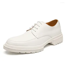 Casual Shoes High Quality White Streetwear Fashion Business Thick Platform Leather Wedding Loafers Harajuku Korean