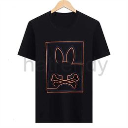 Psyco Bunny Shirt 2024 Psyco Bunny Shirts American Designer Skull Rabbit Pattern Cotton Tshirt Tees Men Women Business Casual Short Sleeves Summer T-Shirt 510