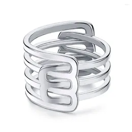 Cluster Rings Cross Border S925 Sterling Silver Ring From Europe And America Women's Drop Glue Three-layer Combination Personalised