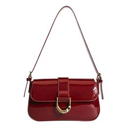 Designer Underarm Shoulder Bags Women Buckle Hobo Bag Strap Adjustable Small Square Bag Vintage Leather Handbag Luxury Purse