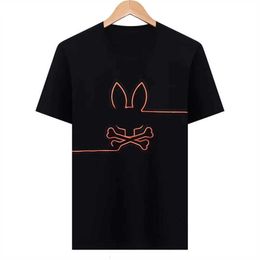 2024 Psyco Bunny Shirts American Designer Skull Rabbit Pattern Cotton Tshirt Tees Men Women Business Casual Short Sleeves Summer T-shirt N92m