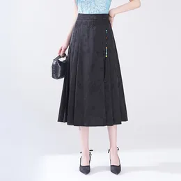 Skirts Luxury Chinese Style Ladies Straight Skirt Horse Fashion Trend Breathable Suitable For Spring And Summer Women's Pants