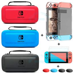 Cases For Nintend Switch Accessories EVA Storage Hard Bag/Glass Film/Protect PC Case Shell for Nintendo Switch Game Console