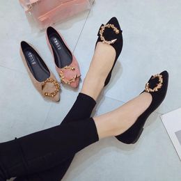 Casual Shoes BCEBYL Spring And Autumn Fashion Pointed Toe Comfortable Non-slip Wear-resistant Simple Metal Decorative Women's