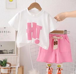 Clothing Sets Toddler Clothes Set For Baby Girls Cute Printed Short Sleeve T-shirts Shorts Casual Kids Boys Outfits Summer Children