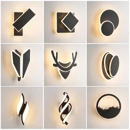 Wall Lamp Hallway Led For Corridor Aisle Remote Control Sconce Cloakroom Foyer Creative Square House Decorationg Lights Fixture