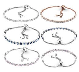 Bangle Fashion Adjustable Gem Bracelets Jewelry For Women Gifts Sterling Silver Bracelet DIY Designer Pulseras Plata 925 Para Muje6465249