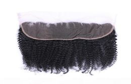 Afro Kinky Curly 13X4 Lace Frontal Closure With Baby Hair Unprocessed 100 Virgin Malaysian Kinky Curly Full Lace Fontal Hair Piec9611198