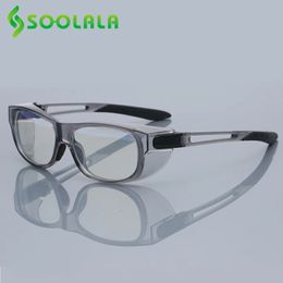 SOOLALA Anti Blue Light Reading Glasses Safety Protective Goggles Riding Anti-Pollen Anti-Splash Dust-Proof Presbyopia Eyeglass 240416