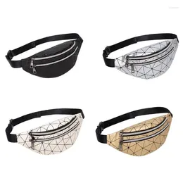 Shoulder Bags Fashion Handbags Classic Delicate Texture Holographic Waist Women Fanny Belt Pack Geometric Leather Chest Phone Pouch