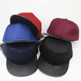 Ball Caps Men Women Honeycomb Mesh Punk Hip Hop Street Dance Adjustable Sun Hat Sport Sunshade Sunscreen Leather Brim Baseball Cap W72