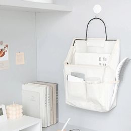 Storage Bags Dormitory Wall Hanging Door Wardrobe Table Organiser Upgrade Large Capacity Pocket Linen Cotton Containers