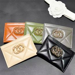 Mirror quality cc leather Card Holders Key wallets Designer wallet mens Coin Purses fashion small purses with box id card luxury womens caviar poke card case key pouch