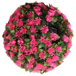 Decorative Flowers Paper Flower Ball Grass Chandelier Outdoor LED Solar Light Plastic Fake Floral Topiary Balls